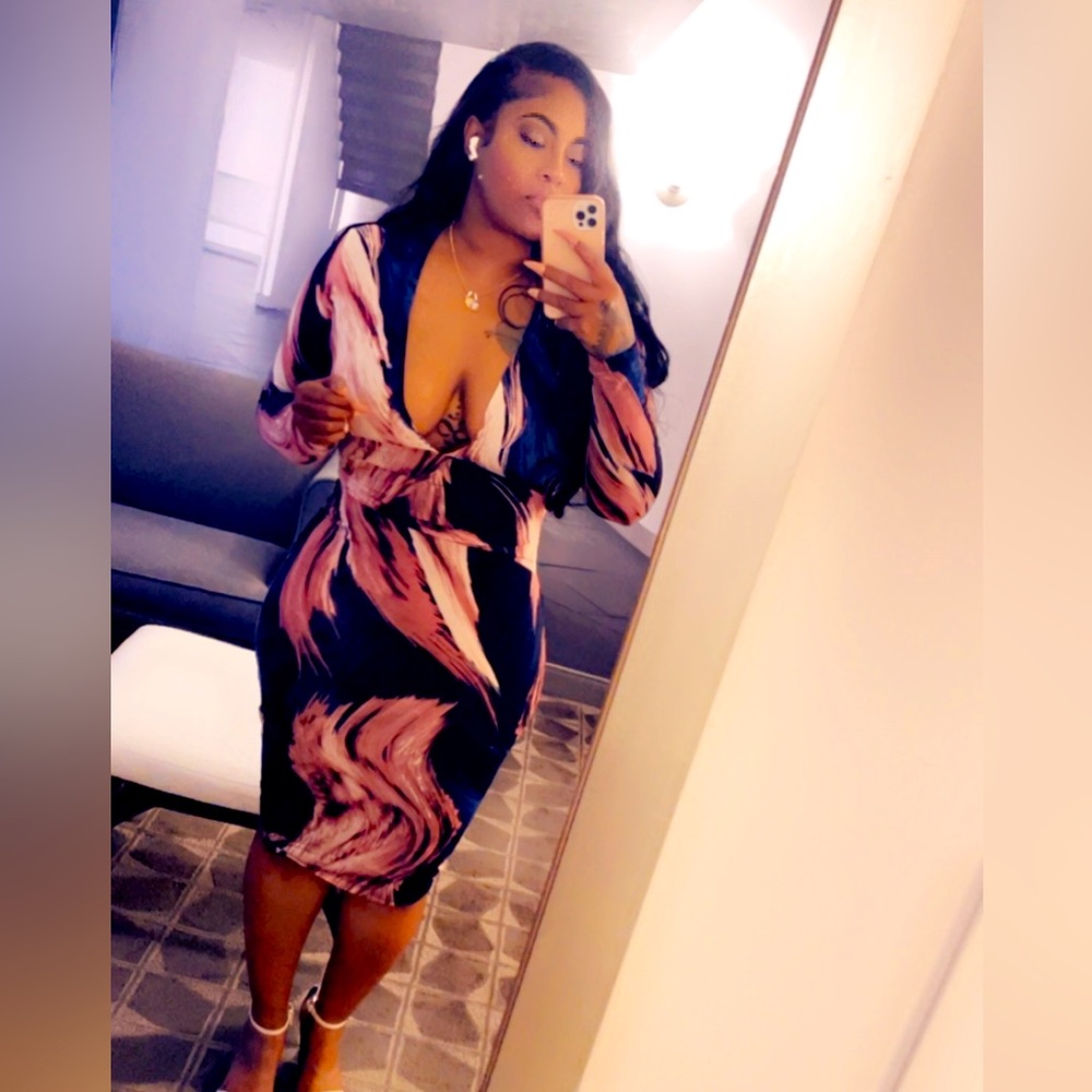Low cut midi dress